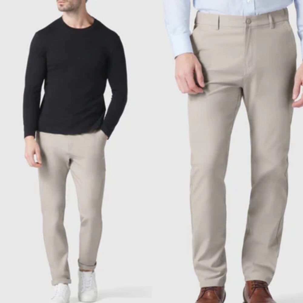 Jack Archer Men's Jetsetter Tech Pant Straight Fit 32/26 Sand Stone Casual